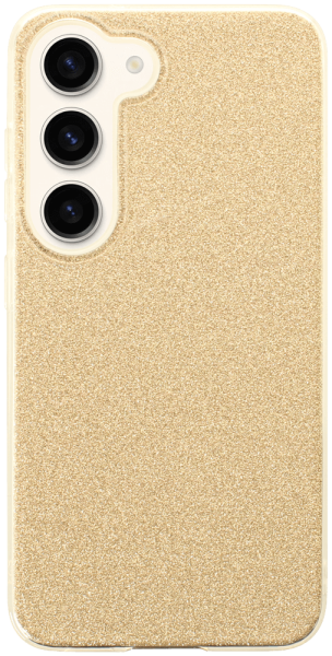 Samsung Galaxy S23 (SM-S911B) szilikon tok csillogó hátlap arany