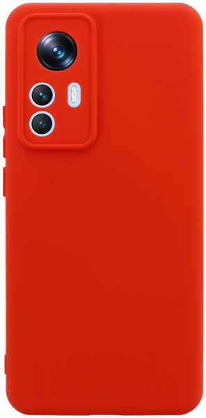 Xiaomi 12T Pro szilikon tok kameravédővel matt piros