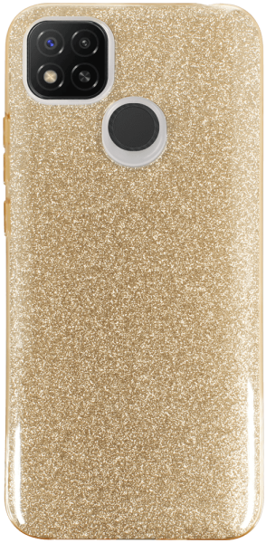 Xiaomi Redmi 10A szilikon tok kivehető ezüst csillámporos réteg halvány sárga