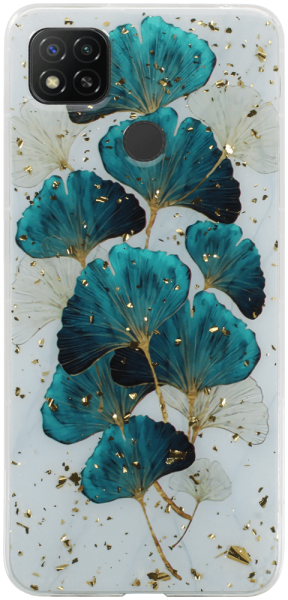 Xiaomi Redmi 10A kemény hátlap Gold Glam Leaves
