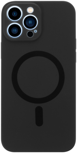 Apple iPhone 13 Pro Max szilikon tok gyári MagSafe kameravédővel fekete