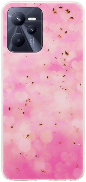 Realme C35 kemény hátlap Gold Glam Pink