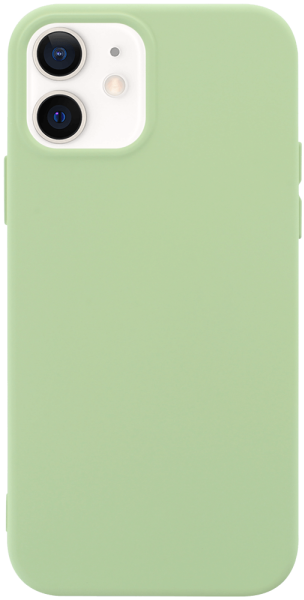 Apple iPhone 12 szilikon tok matt világoszöld