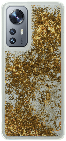 Xiaomi 12X szilikon tok gyári Liquid Sparkle arany