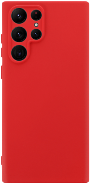 Samsung Galaxy S22 Ultra 5G (SM-S908B) szilikon tok kameravédővel matt piros