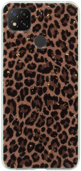 Xiaomi Redmi 9C NFC kemény hátlap Gold Glam Leopard