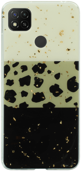 Xiaomi Redmi 9C NFC kemény hátlap Gold Glam Leopard