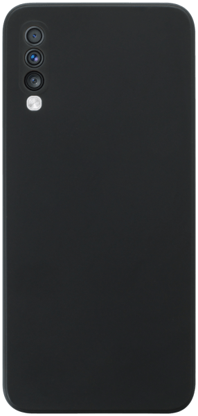 Samsung Galaxy A70s (SM-A707F) szilikon tok kameravédővel matt fekete