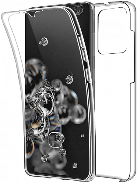 Samsung Galaxy S20 Ultra 5G (SM-G988B) kemény hátlap szilikon előlap 360° védelem átlátszó