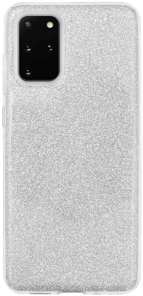 Samsung Galaxy S20 Plus 5G (SM-G986F) szilikon tok csillogó hátlap ezüst