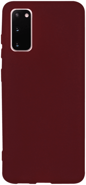 Samsung Galaxy S20 5G (SM-G981F) szilikon tok matt bordó