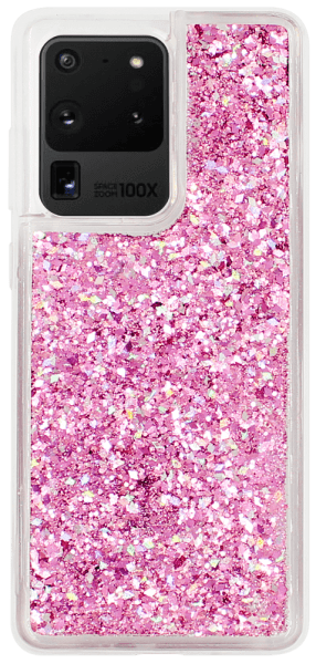 Samsung Galaxy S20 Ultra 5G (SM-G988B) szilikon tok gyári Liquid Sparkle rózsaszín