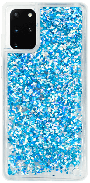Samsung Galaxy S20 Plus 5G (SM-G986F) szilikon tok gyári Liquid Sparkle kék