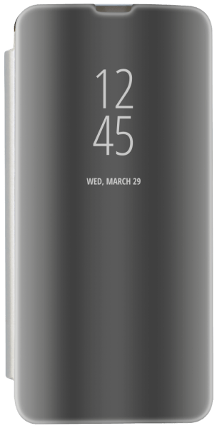 Samsung Galaxy S20 5G (SM-G981F) oldalra nyíló flipes bőrtok Smart Clear View ezüst