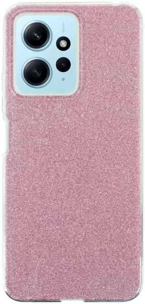 Xiaomi Redmi Note 12 4G szilikon tok csillogó hátlap rózsaszín
