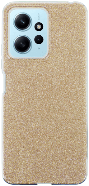 Xiaomi Redmi Note 12 4G szilikon tok csillogó hátlap arany