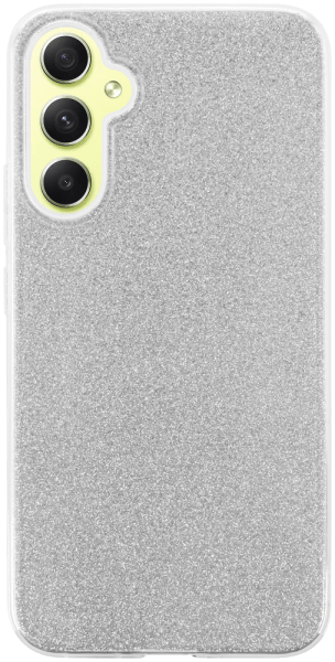 Samsung Galaxy A34 (SM-A346B) szilikon tok csillogó hátlap ezüst