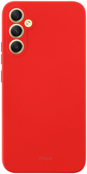 Samsung Galaxy A34 (SM-A346B) szilikon tok gyári ROAR kameravédővel piros