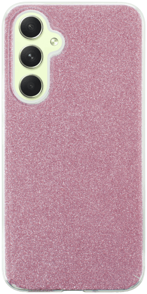 Samsung Galaxy A54 (SM-A546B) szilikon tok csillogó hátlap rózsaszín