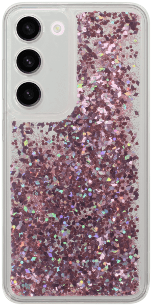 Samsung Galaxy S23 (SM-S911B) szilikon tok gyári Liquid Sparkle kameravédővel rózsaszín