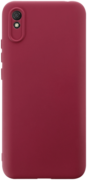 Xiaomi Redmi 9AT szilikon tok kameravédővel matt bordó