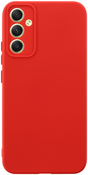 Samsung Galaxy A34 (SM-A346B) szilikon tok kameravédővel matt piros