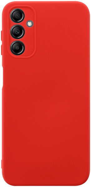Samsung Galaxy A14 (SM-A145R) szilikon tok kameravédővel matt piros