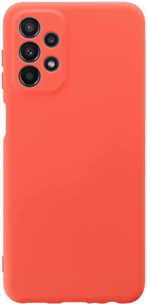 Samsung Galaxy A23 5G (SM-A236B) szilikon tok kameravédővel matt barackszínű