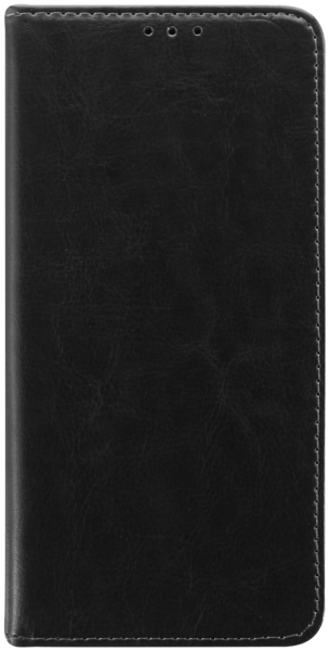 Xiaomi Redmi 10A oldalra nyíló flipes bőrtok valódi bőr fekete