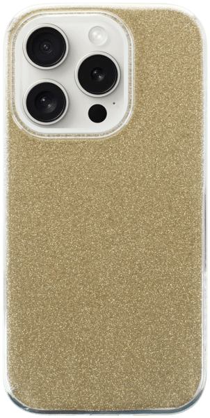 Apple iPhone 15 Pro szilikon tok csillogó hátlap arany