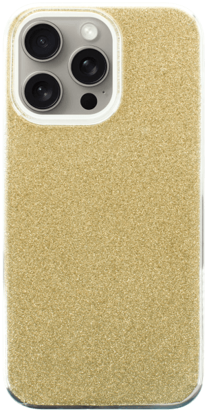 Apple iPhone 15 Pro Max szilikon tok csillogó hátlap arany