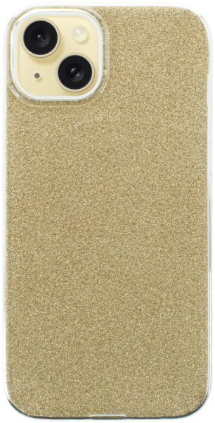 Apple iPhone 15 Plus szilikon tok csillogó hátlap arany