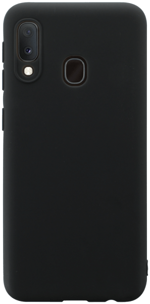 Samsung Galaxy A20e (SM-A202F) szilikon tok kameravédővel matt fekete