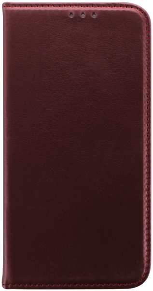 Apple iPhone 15 Pro oldalra nyíló flipes bőrtok asztali tartó funkciós bordó