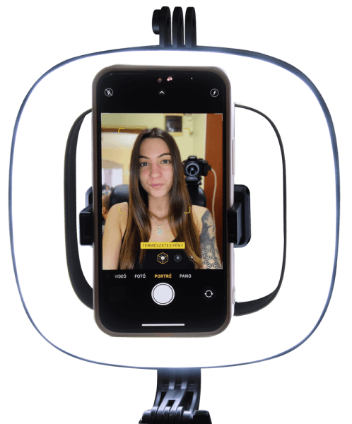 Samsung Samsung Galaxy Z Fold4 (SM-F926B) kompatibilis Fill Light tripod szelfiállvány állvány funkcióval és távirányítóval fekete