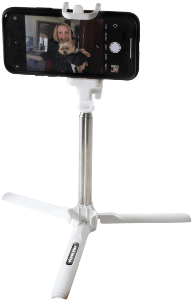 Samsung Galaxy Z Flip3 5G (SM-F711B) kompatibilis Blun szelfibot állvány funkcióval és távirányítóval fehér