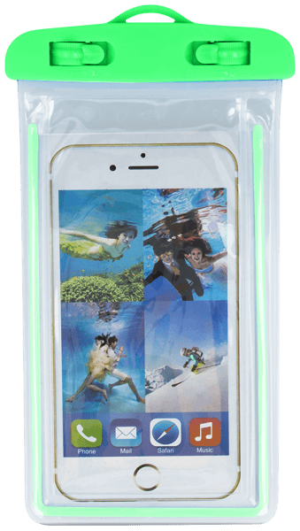 Motorola Moto E4 Plus vízálló tok univerzális fluoreszkáló zöld