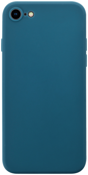 Apple iPhone 8 szilikon tok kameravédővel matt sötétkék