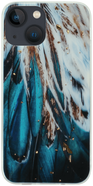 Apple iPhone 13 Mini kemény hátlap Gold Glam Feathers