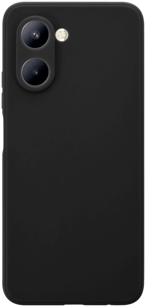 Realme C33 szilikon tok kameravédővel matt fekete