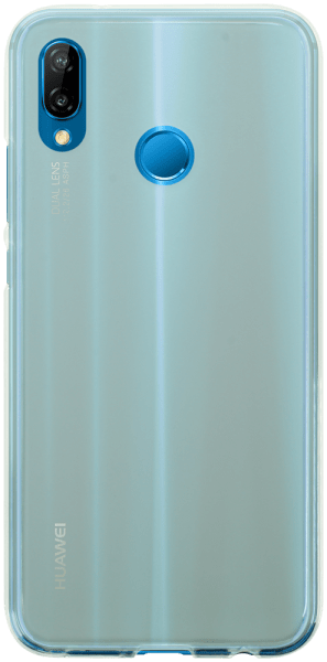 Huawei P20 Lite szilikon tok matt-fényes keret átlátszó