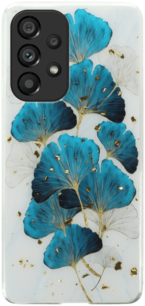 Samsung Galaxy A53 5G (SM-A5360) kemény hátlap Gold Glam Leaves