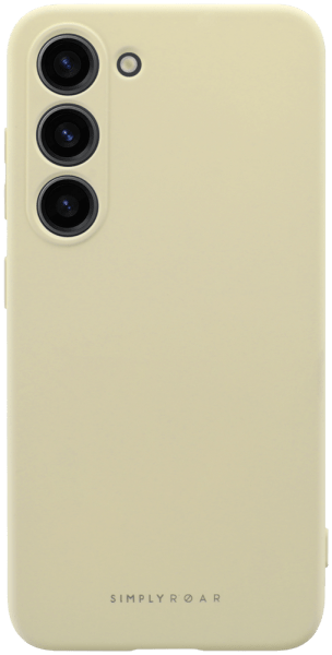 Samsung Galaxy S23 (SM-S911B) szilikon tok gyári ROAR kameravédővel púder fehér