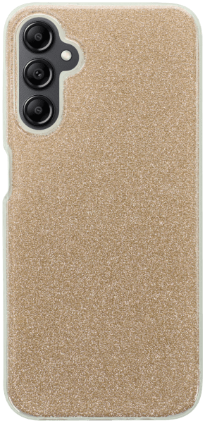 Samsung Galaxy A14 (SM-A145R) szilikon tok csillogó hátlap arany