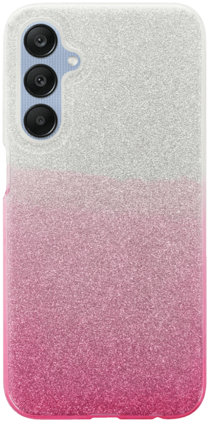 Samsung Galaxy A25 5G (SM-A256B) szilikon tok csillogó hátlap rózsaszín/ezüst