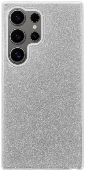Samsung Galaxy S24 Ultra (SM-S928B) szilikon tok csillogó hátlap ezüst