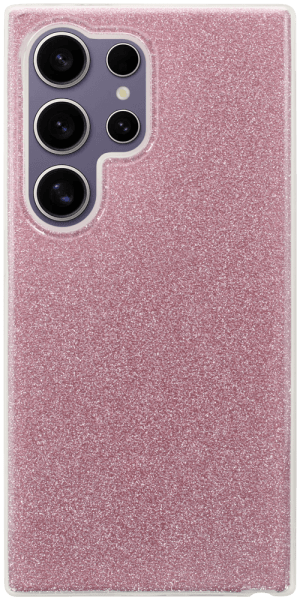 Samsung Galaxy S24 Ultra (SM-S928B) szilikon tok csillogó hátlap rózsaszín