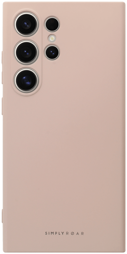 Samsung Galaxy S24 Ultra (SM-S928B) szilikon tok gyári ROAR kameravédővel púderszínű