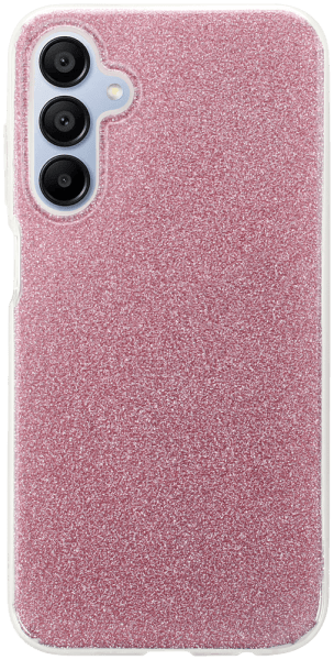 Samsung Galaxy A15 (SM-A155F) szilikon tok csillogó hátlap rózsaszín