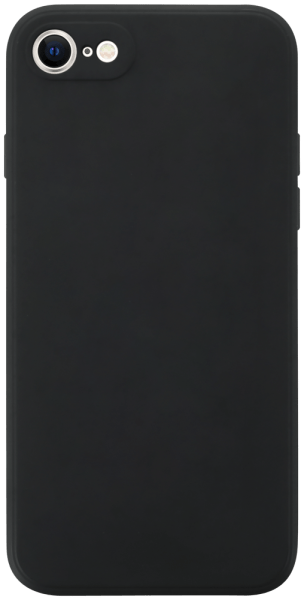 Apple iPhone SE (2022) szilikon tok kameravédővel matt fekete